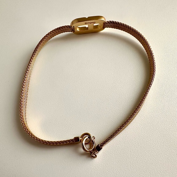 ✨CHRISTIAN DIOR Vintage CD Logo Chain Link Bracelet Gold - Picture 12 of 14